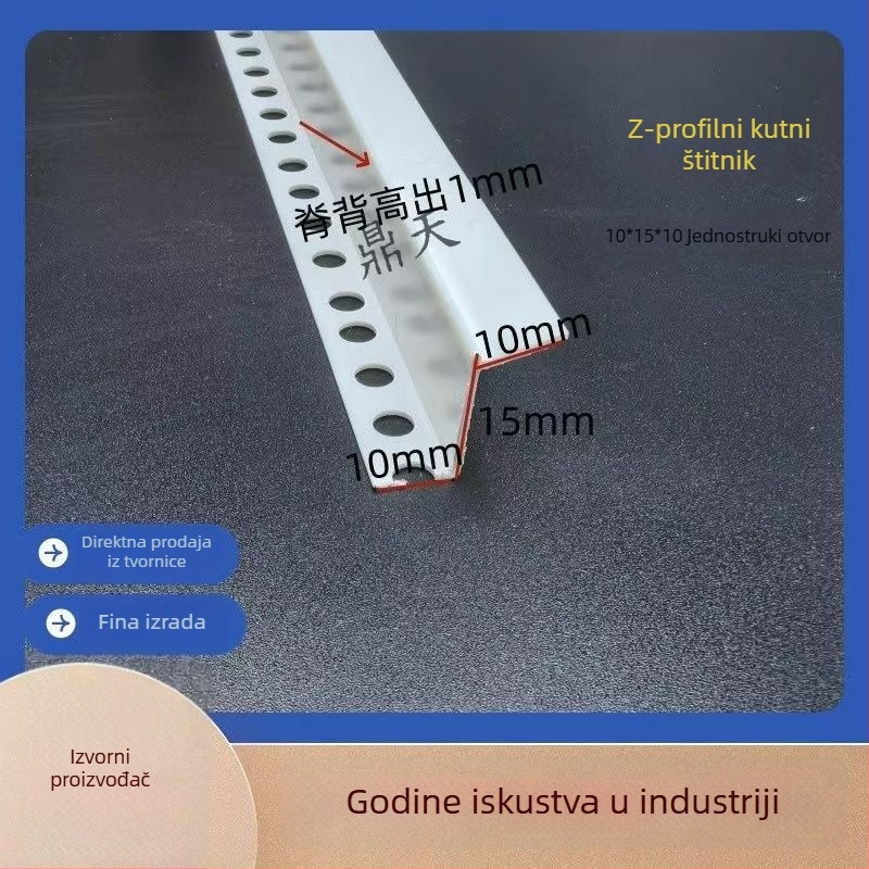 Z-oblik završna traka za strop, PVC plastični kutni profil