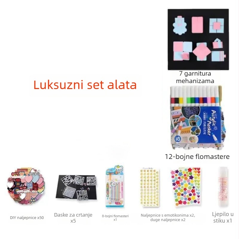 DIY foto-album s akordeonskim sklapanjem, ručno izrađeni suvenir za parove i najbolje prijateljice, poklon za rođendan