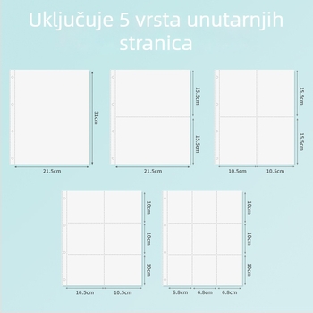 PU fotoalbum s kožnim izgledom, velik kapacitet, džepovi za kartice i ulaznice, Polaroid fotoalbum