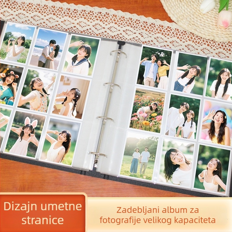 Foto album s listovima za odvajanje, obiteljske uspomene, velik kapacitet, veličine 3-4-5-6 inča, bilješke o rastu djeteta