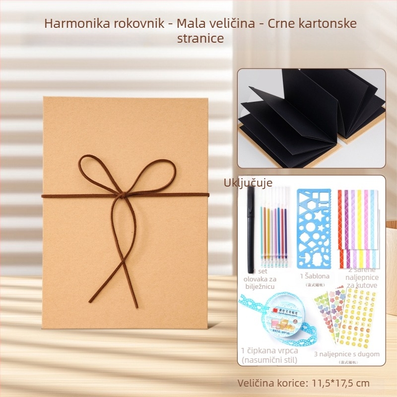 DIY fotoalbum s harmonikom, 3D knjiga, ručno izrađeni prazan album za parove i prijatelje, kreativni poklon za uspomene