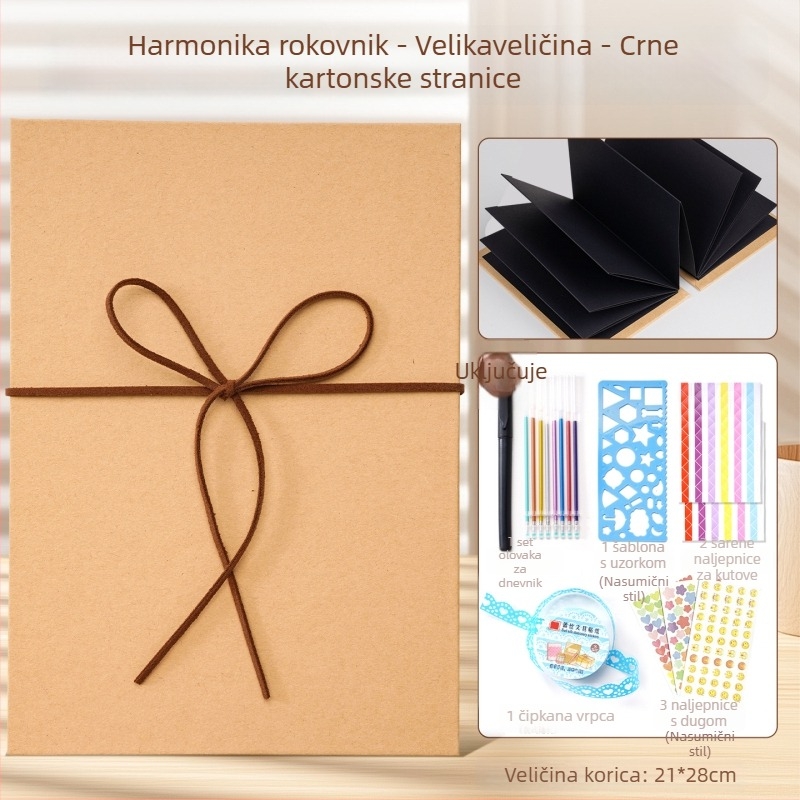 DIY fotoalbum s harmonikom, 3D knjiga, ručno izrađeni prazan album za parove i prijatelje, kreativni poklon za uspomene