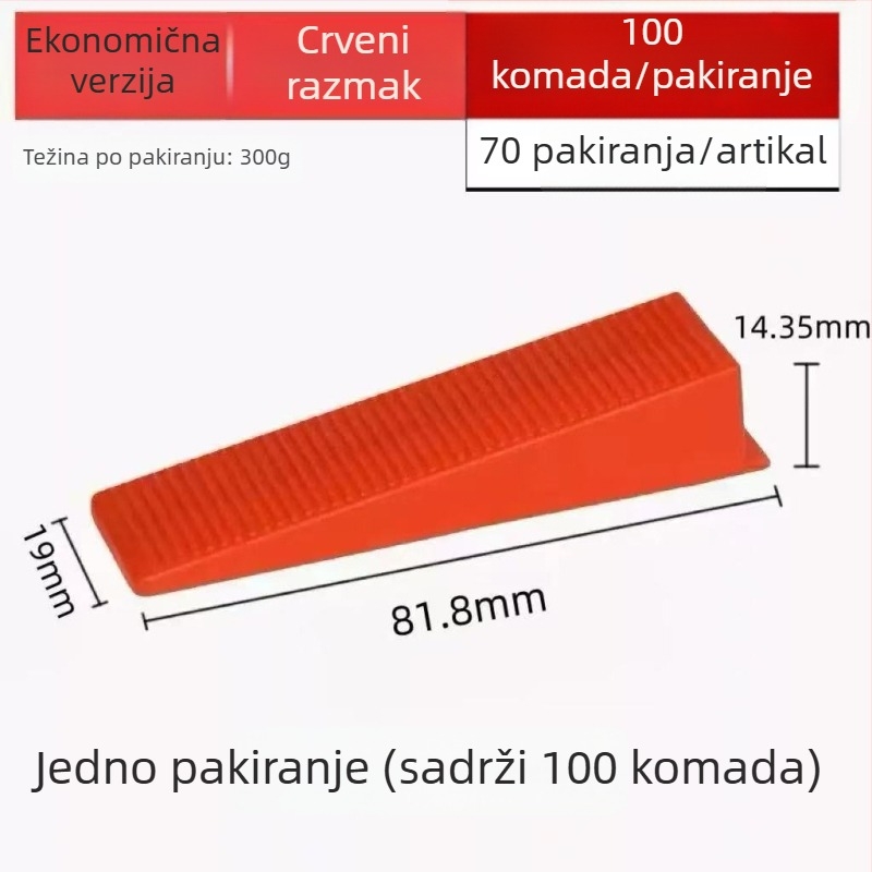Osnovni umetak za niveliranje pločica, jednokratni alat za niveliranje, pomoćni klip za fuge