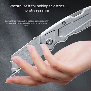 Teški legirani višenamjenski nož, sklopni, nož za tapete, alat za skidanje izolacije kablova, rezač papira.