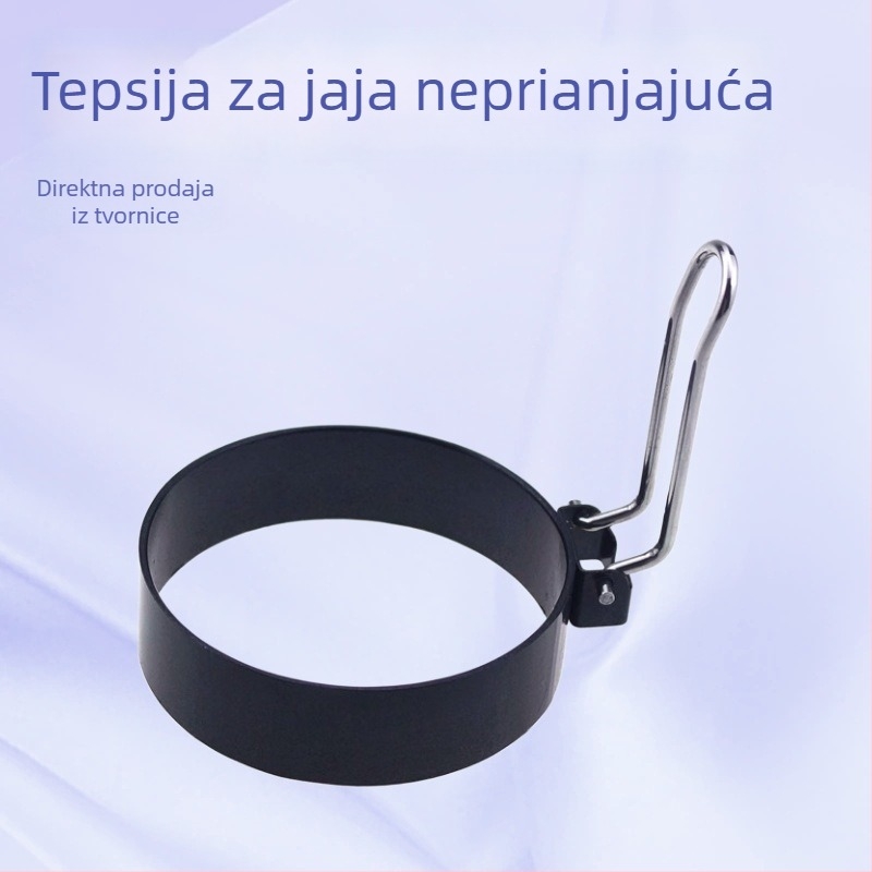 Okrugli kalup za omlet od nehrđajućeg čelika s neprijanjajućim premazom – debeli kružni oblik za omletu