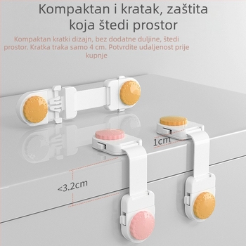 Dječji sigurnosni brava za ladice i ormari – zaštita beba, sprječavanje pritiskanja prstiju