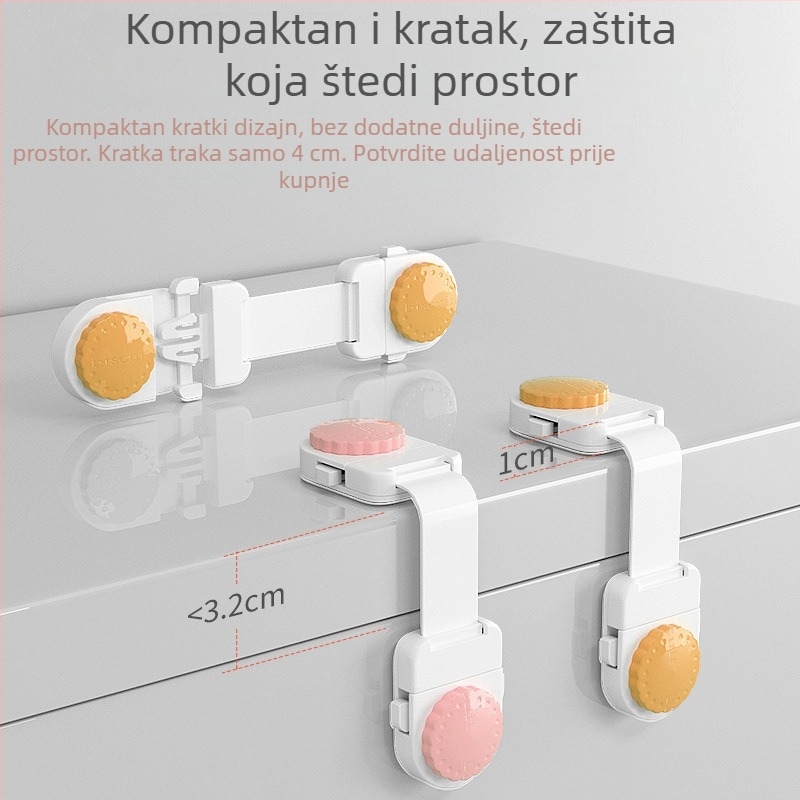 Dječji sigurnosni brava za ladice i ormari – zaštita beba, sprječavanje pritiskanja prstiju