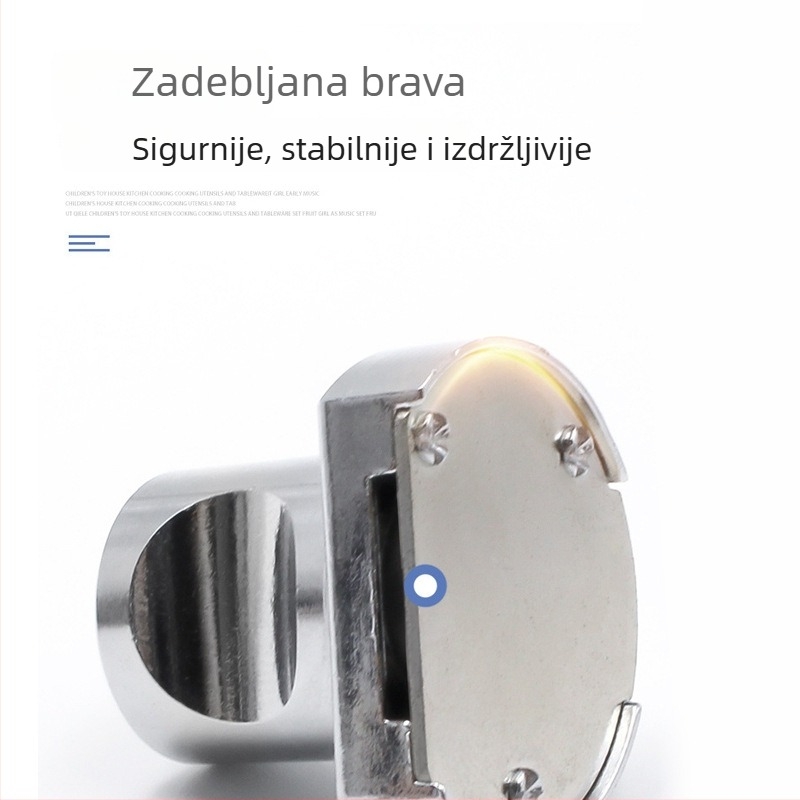 Brava za staklenu vitrinu bez bušenja 328/318, brava za staklenu vitrinU i vrata, nazubljena brava za staklena vrata