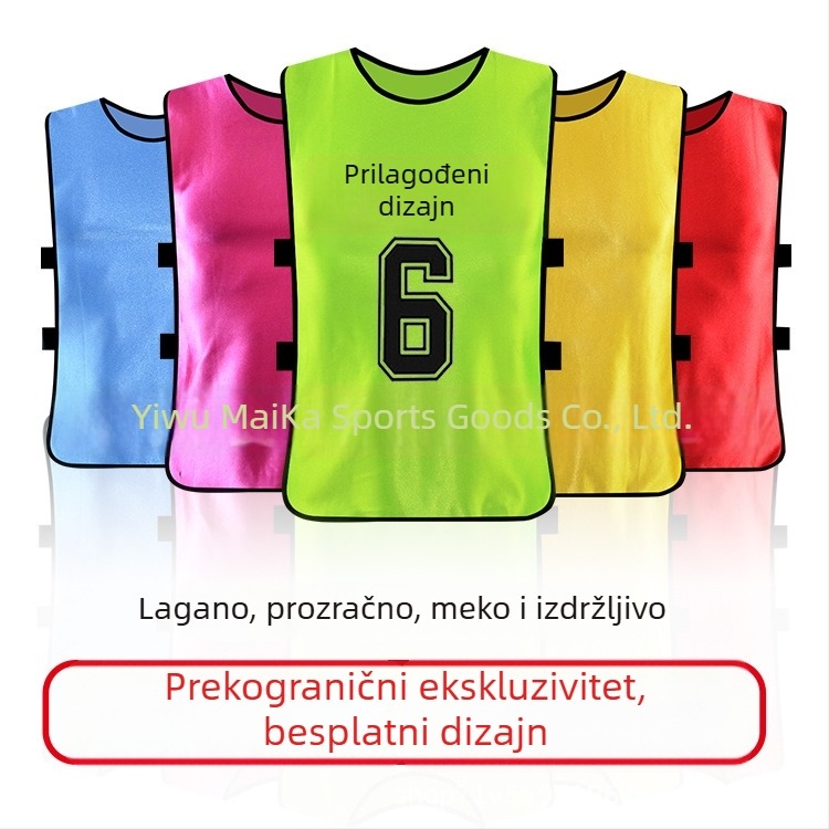 Dječji set za nogometnu trening s vestom s logotipom i timskom odjećom
