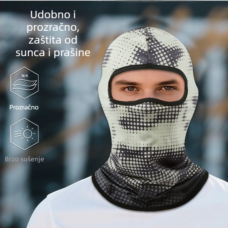 Ljetna zaštita glave za muškarce i žene, za vanjsku vožnju biciklom i motociklom, maska za cijelo lice, otporna na vjetar maska za biciklizam
