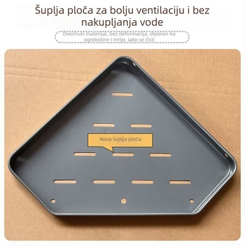 Podna polica za kupaonicu i kuhinju, višeslojna trokutasta kutna polica za skladištenje, prenosna