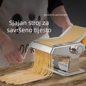 Nova unaprijeđena kućna ručna mašina za rezance, kompaktna višenamjenska valjka za tijesto s podešavajućim postavkama, stroj za tijesto za knedle i wontone.