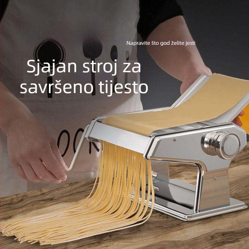 Nova unaprijeđena kućna ručna mašina za rezance, kompaktna višenamjenska valjka za tijesto s podešavajućim postavkama, stroj za tijesto za knedle i wontone.