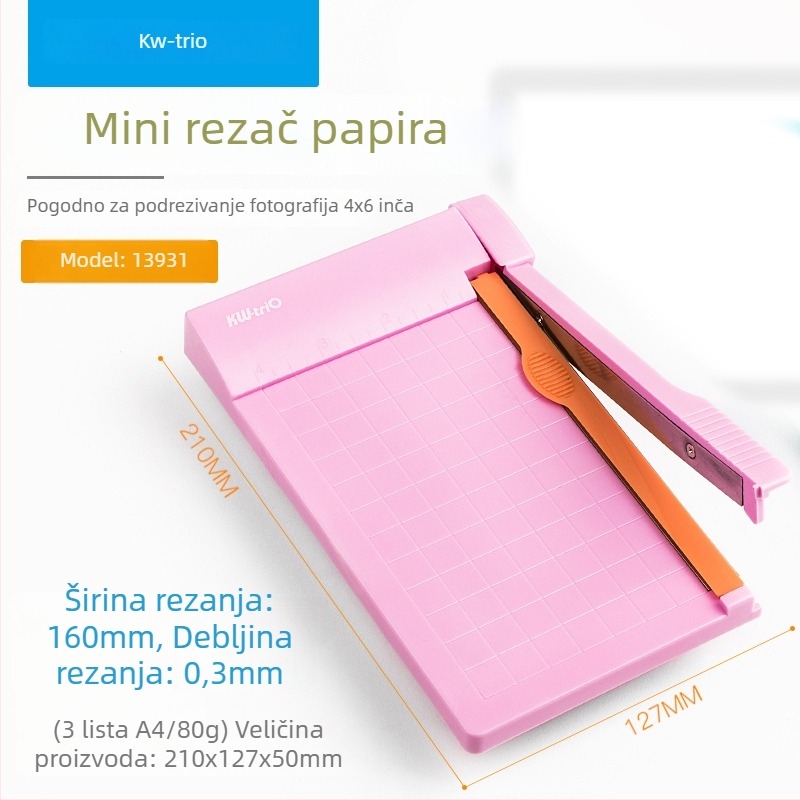 Kompaktni alat za rezanje fotografija i vizitki, prijenosni rezač papira, mala mašina za rezanje