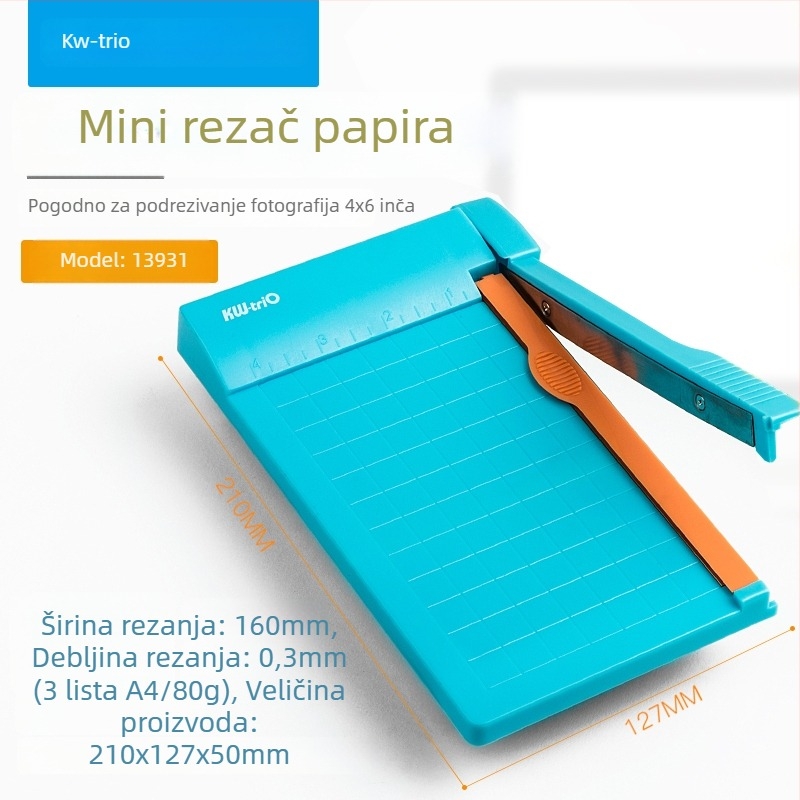 Kompaktni alat za rezanje fotografija i vizitki, prijenosni rezač papira, mala mašina za rezanje