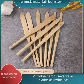 Bambusova žlica za punjenje malih wontona i dumplinga, bambus štapić za nabiranje i miješanje