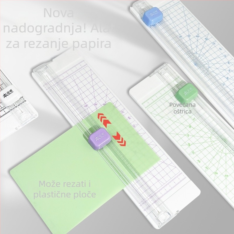 A4 rezač papira, prijenosni dvostrani rezač, klizni rezač za fotografije i papir