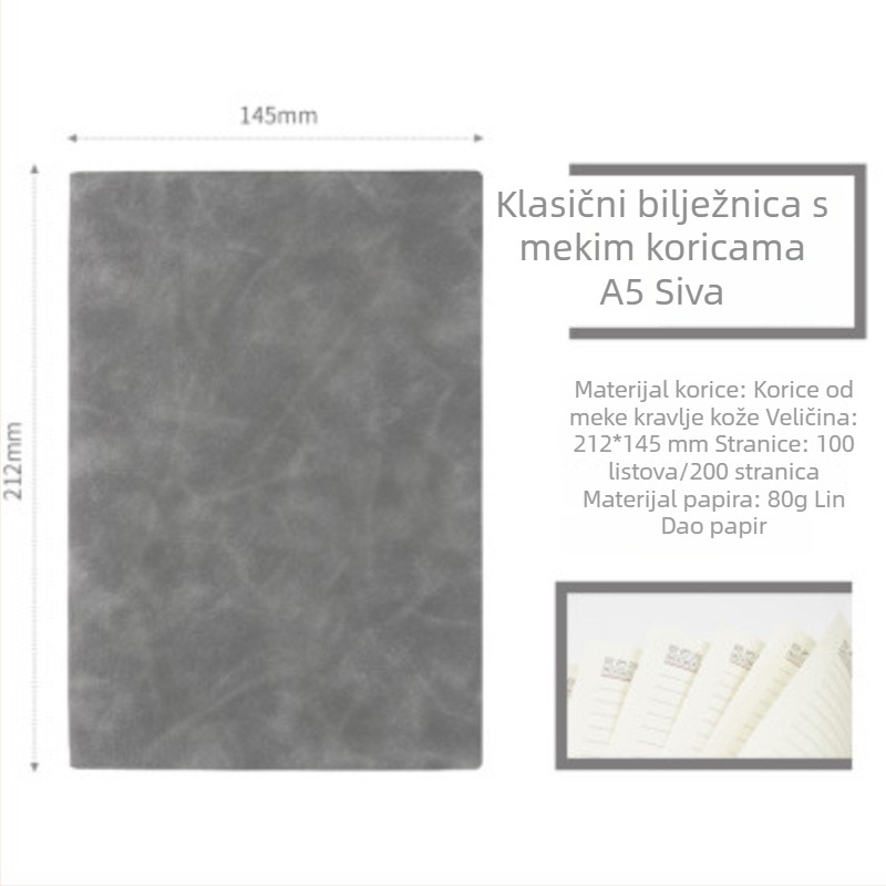 A5 moderna kreativna bilježnica s otiskom logotipa – jednostavan poslovni dnevnik