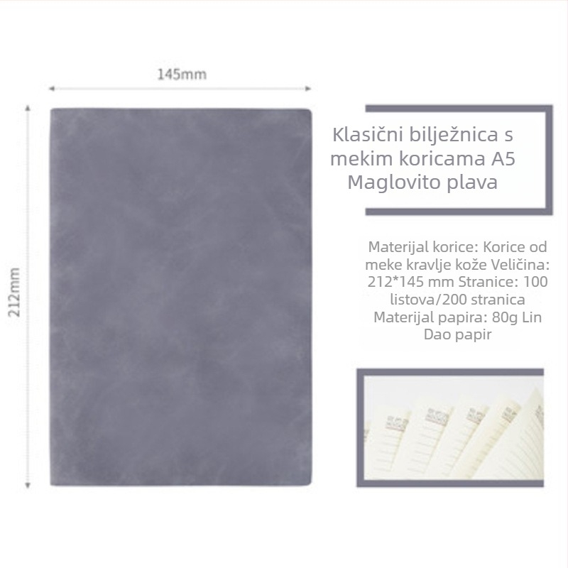 A5 moderna kreativna bilježnica s otiskom logotipa – jednostavan poslovni dnevnik