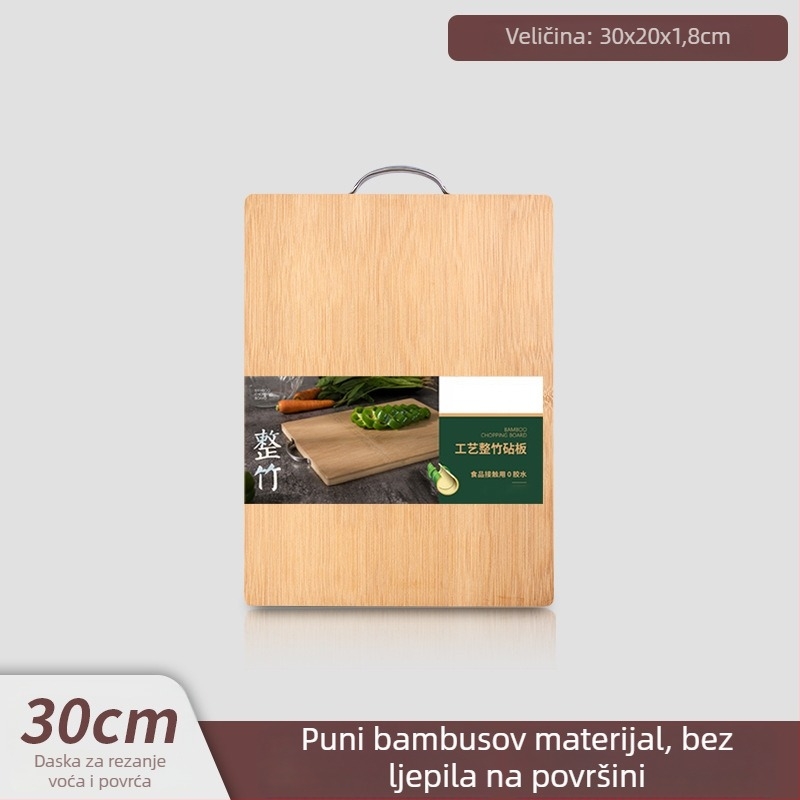 Velika dvostruka daska za rezanje od bambusa, debela, bez ljepila, kuhinjska, za valjanje tijesta