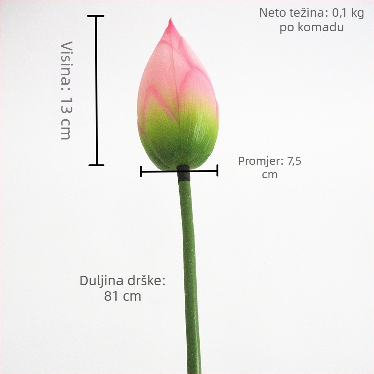 PU s štapićem lotosa, list lotosa, cvijet lotosa, pupoljak, dekor Buddha dvorane u kineskom seoskom stilu