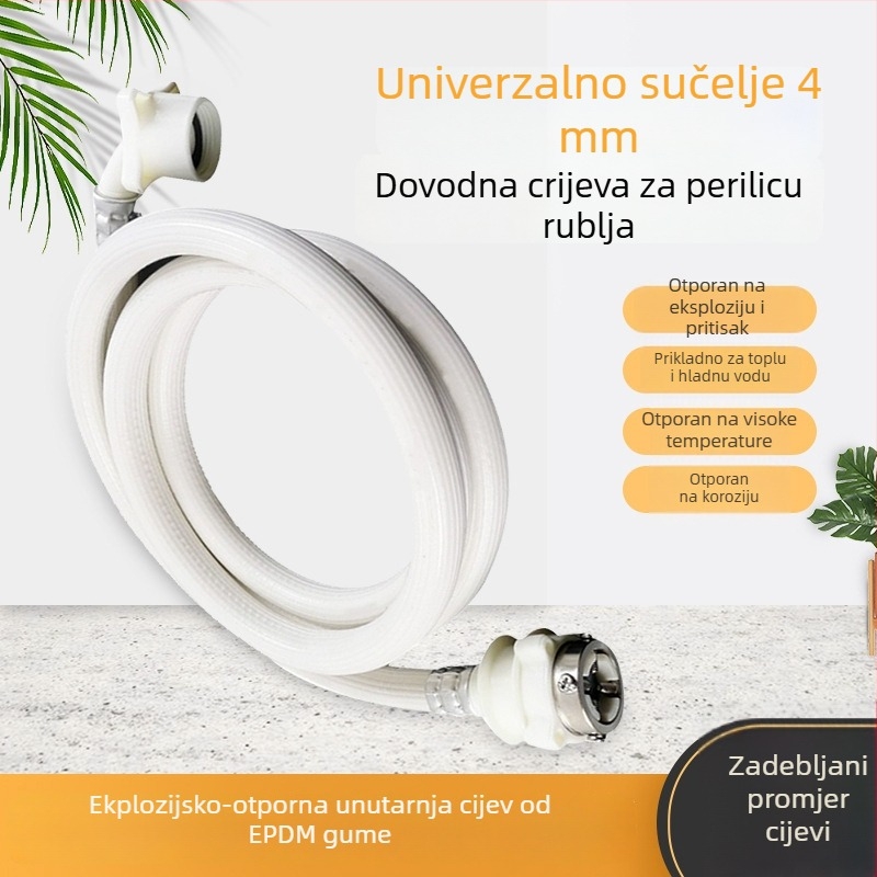 Prošireni dovod vode za perilicu rublja, otporan na eksploziju, debeli, duljina 1,5/3/4/5 m
