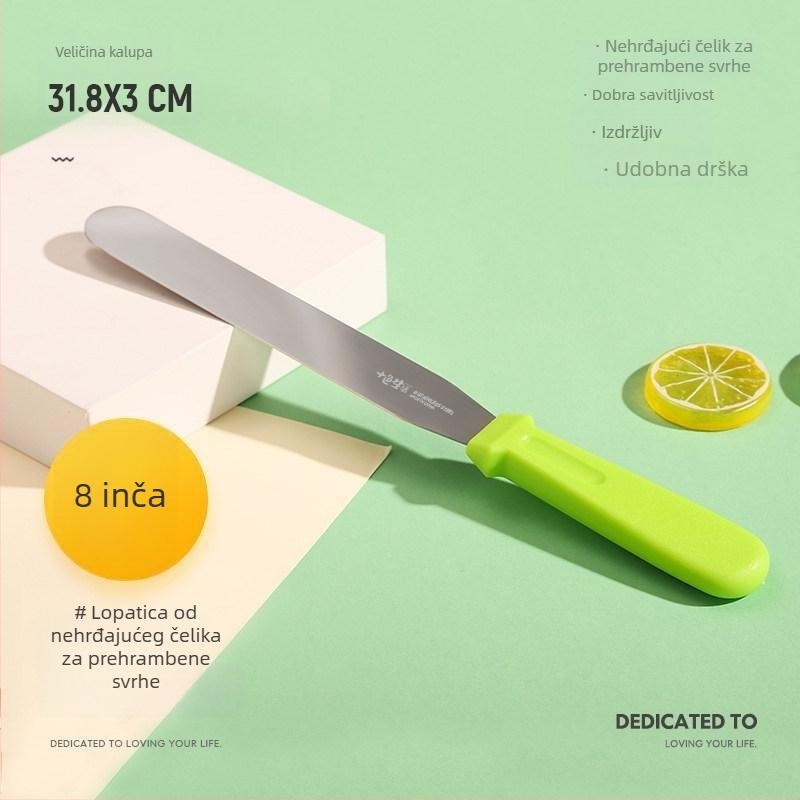 Torta ukrasna spatula, spatula za kremu, pravokutna spatula, mali nož za demoulding, 8/10 inča, kuhinjski alat za pečenje