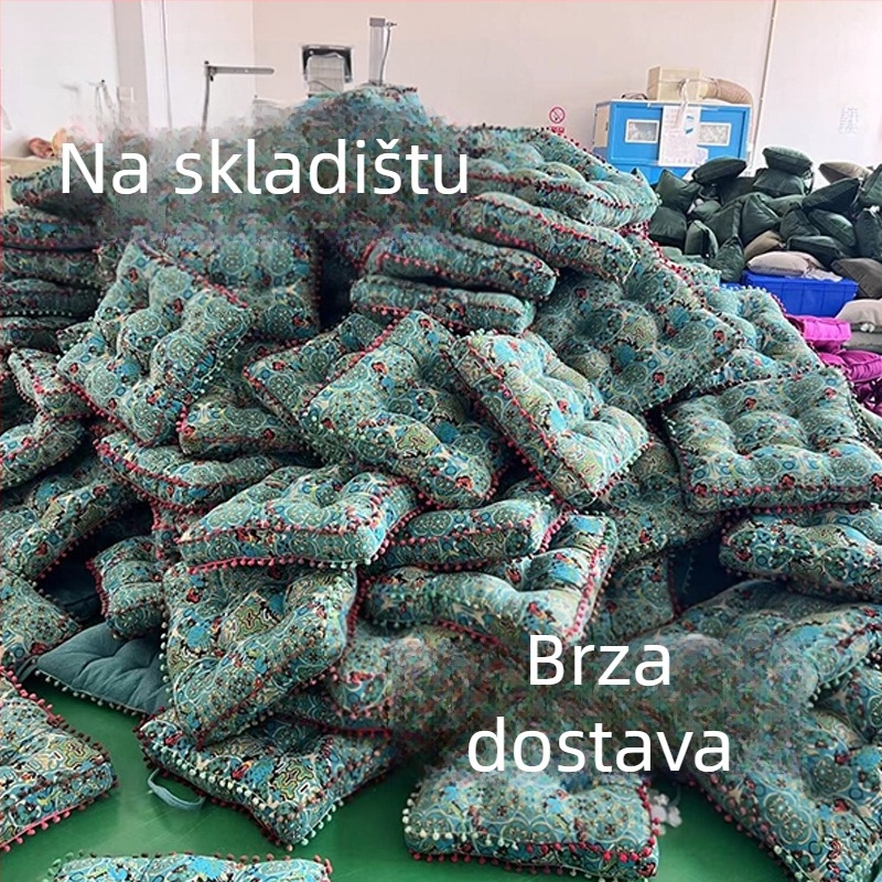 Debeli jastučić za pod od pamuka i lana, boemskog stila, tatami za prozor balkona, udobno sjedenje