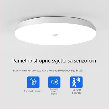 LED svjetlo s senzorom pokreta za stepenice i hodnik, infracrveni senzor, glasovno upravljanje, akrilni difuzor