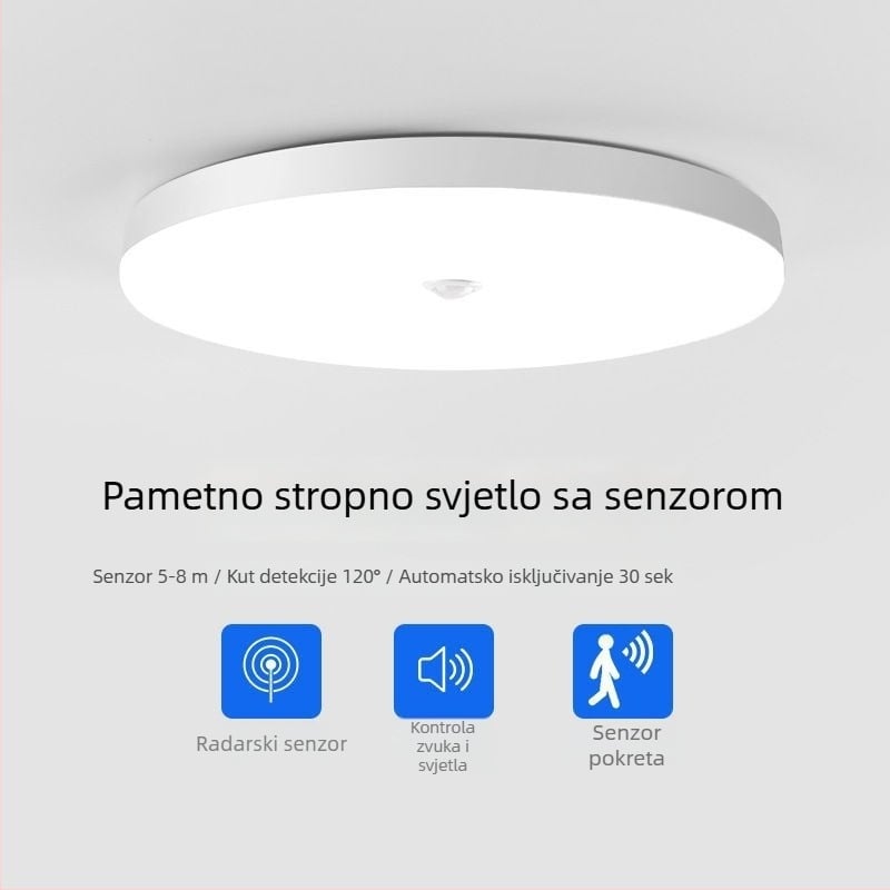 LED svjetlo s senzorom pokreta za stepenice i hodnik, infracrveni senzor, glasovno upravljanje, akrilni difuzor