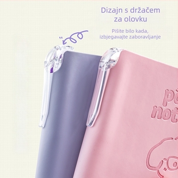 Kompaktni kvadratni dnevnik s kožnim omotom, prijenosni mini dnevnik za studente, sladak minimalistički stil
