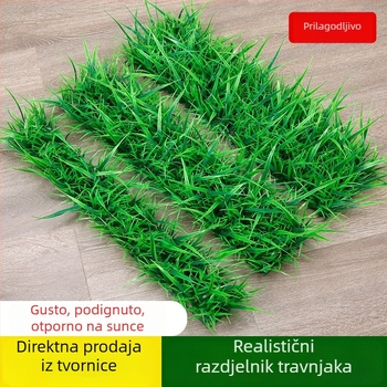 Panel umjetne travne za zid s dijelnikom – plastični dekorativni tepih za uređenje okoliša i kućnu dekoraciju