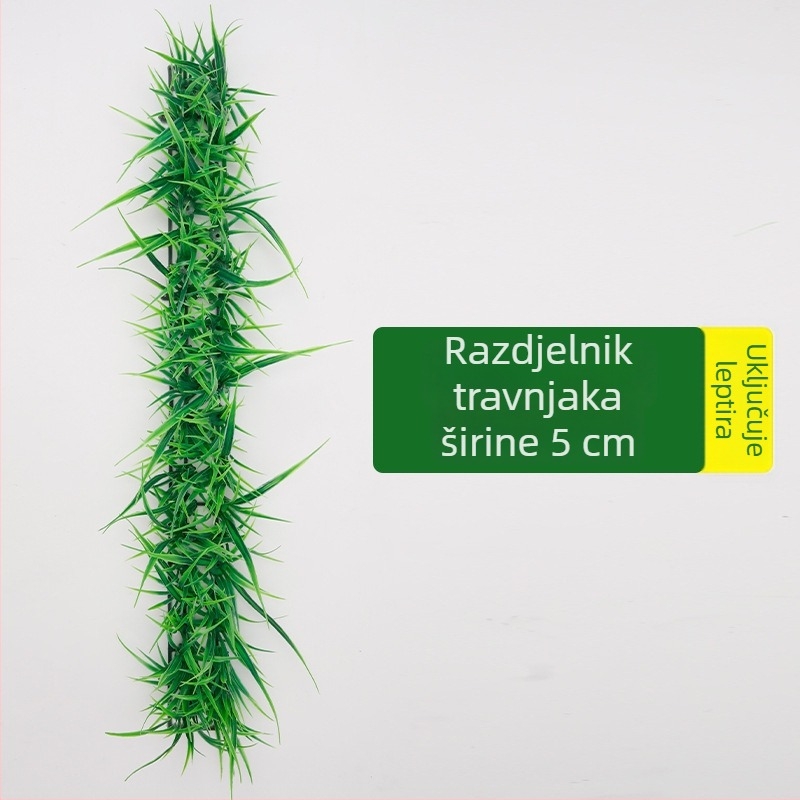 Panel umjetne travne za zid s dijelnikom – plastični dekorativni tepih za uređenje okoliša i kućnu dekoraciju
