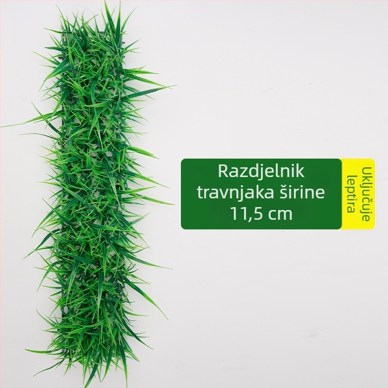 Panel umjetne travne za zid s dijelnikom – plastični dekorativni tepih za uređenje okoliša i kućnu dekoraciju