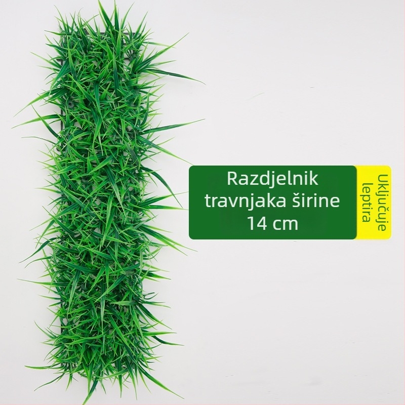 Panel umjetne travne za zid s dijelnikom – plastični dekorativni tepih za uređenje okoliša i kućnu dekoraciju