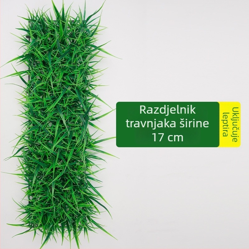 Panel umjetne travne za zid s dijelnikom – plastični dekorativni tepih za uređenje okoliša i kućnu dekoraciju