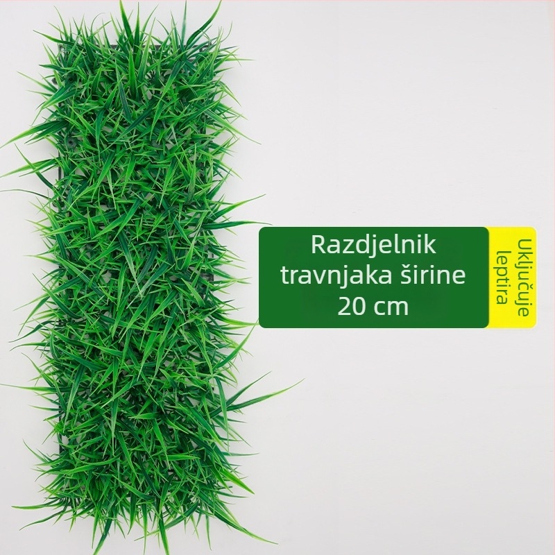 Panel umjetne travne za zid s dijelnikom – plastični dekorativni tepih za uređenje okoliša i kućnu dekoraciju