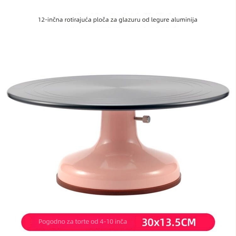 Ručni okretni stol za ukrašavanje torti, od aluminijskog legura, za kućnu upotrebu