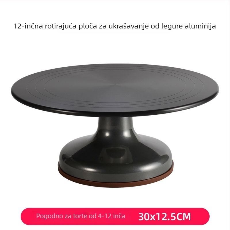 Ručni okretni stol za ukrašavanje torti, od aluminijskog legura, za kućnu upotrebu