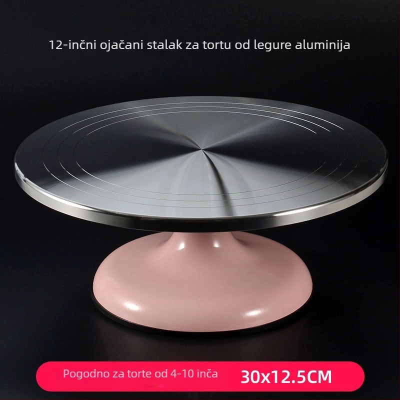 Ručni okretni stol za ukrašavanje torti, od aluminijskog legura, za kućnu upotrebu