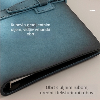 Dvostruki sloj kože goveđeg s kopčom — retro mehko kožno putničko dnevnik