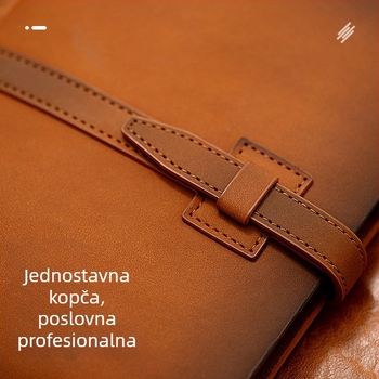 Dvostruki sloj kože goveđeg s kopčom — retro mehko kožno putničko dnevnik