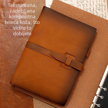 Dvostruki sloj kože goveđeg s kopčom — retro mehko kožno putničko dnevnik