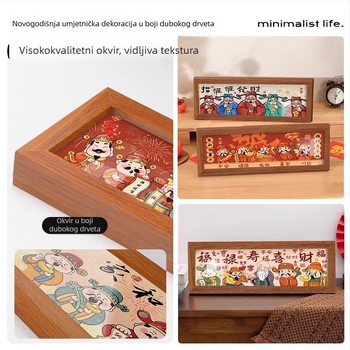 Pet blagoslova: kristalno porcelnana stolna slika – dekoracija za dnevni boravak, hodnik i TV ormarić