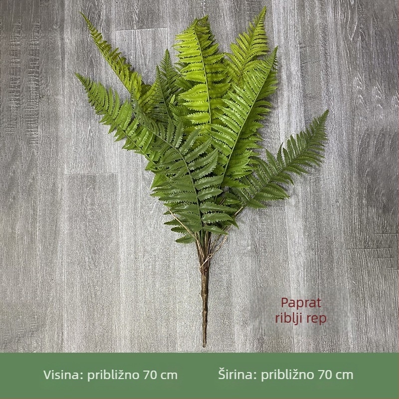 Umjetne biljke od plastike za zidnu dekoraciju, dekorativna zelena, travnate površine i snopovi lišća, visina 30–100 cm