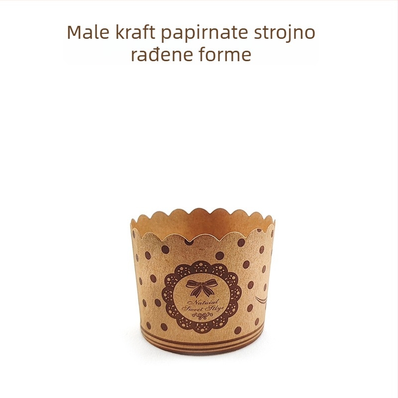 Male košarice za muffine od kraft papira, otporne na toplinu, za pećnicu, 50 komada