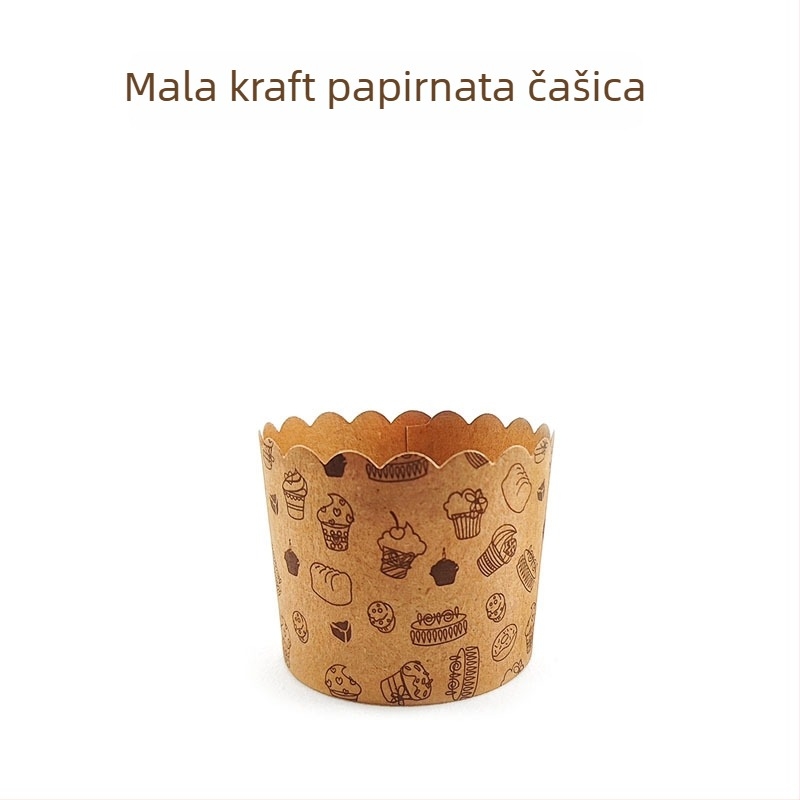 Male košarice za muffine od kraft papira, otporne na toplinu, za pećnicu, 50 komada