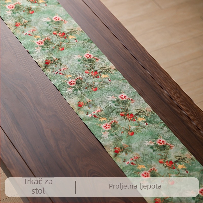 Kineski Zen stil: stolni runner za čaj, dvostrano vodootporna podloga za čaj, duga stolna dekoracija čajnog stola