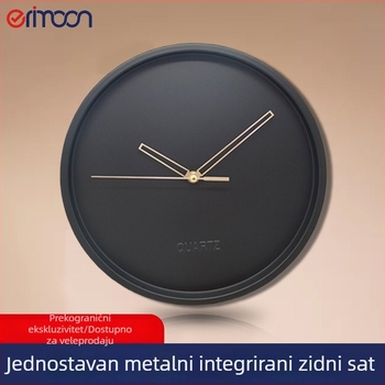 Novi nordijski zidni sat, metalni umjetnički kvarcni sat, jednostavan i kreativan zidni sat za dnevni boravak
