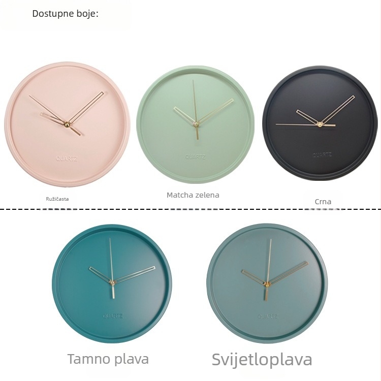 Novi nordijski zidni sat, metalni umjetnički kvarcni sat, jednostavan i kreativan zidni sat za dnevni boravak